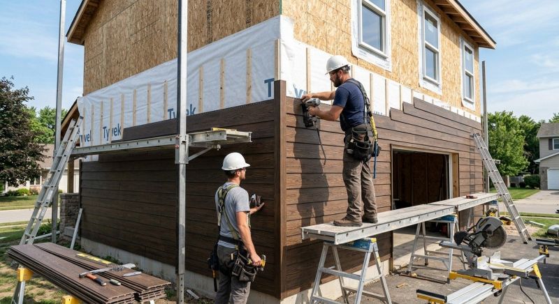 Faux Wood Siding Installation in Blanchester, OH