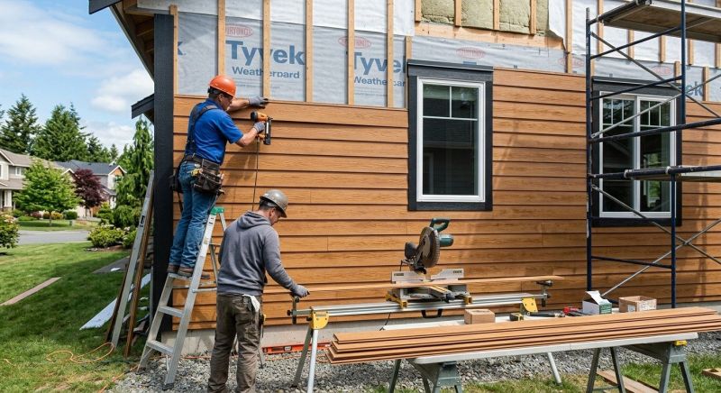 Faux Wood Siding Installation in Harrison, OH