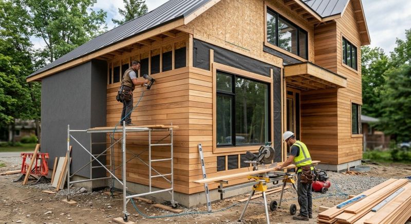 Faux Wood Siding Installation in Waynesville, OH